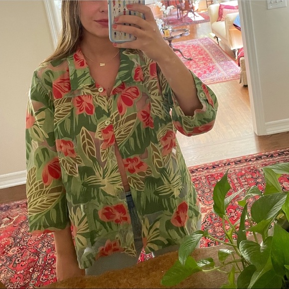 Kenneth Cole tropical button down - Picture 3 of 4